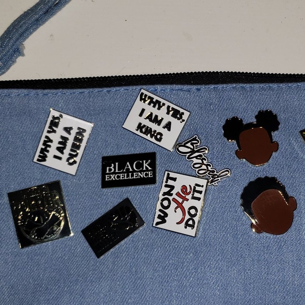 Assortment of 5 Lapel Pins to decorate and ad flare